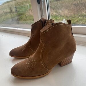 Chic Brown Suede Ankle Boots